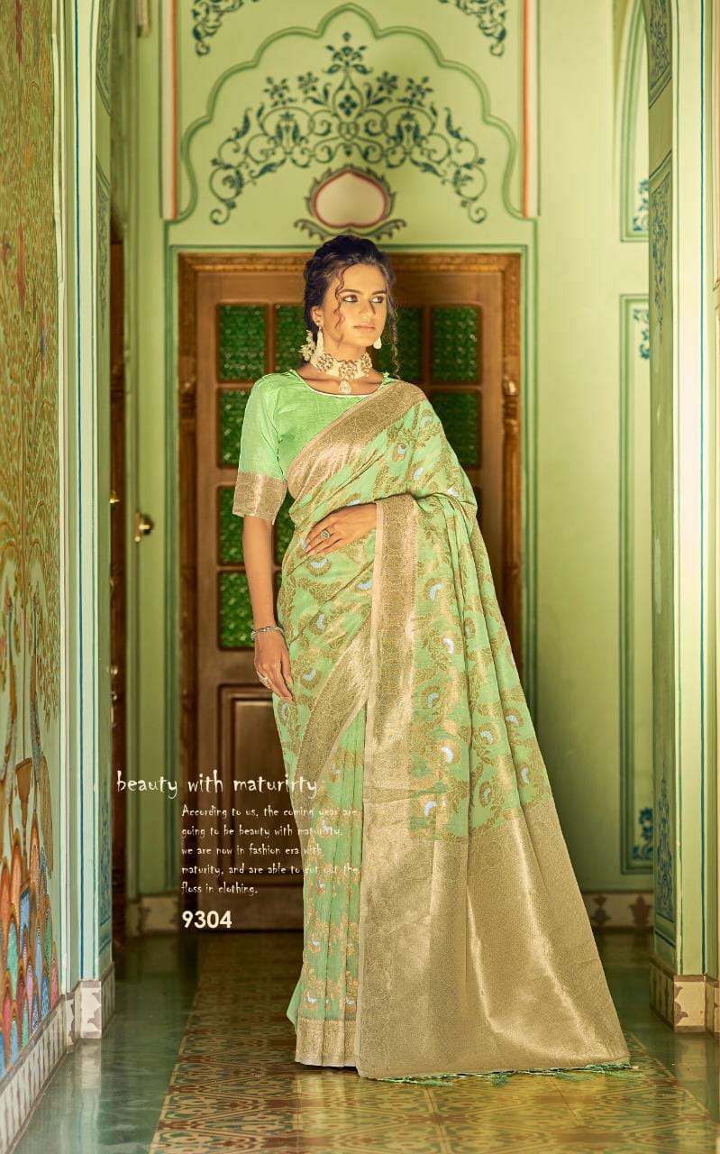 Rajpath Aksaya Silk Heavy Festive Wear Linen Weaving Designer Saree Collection